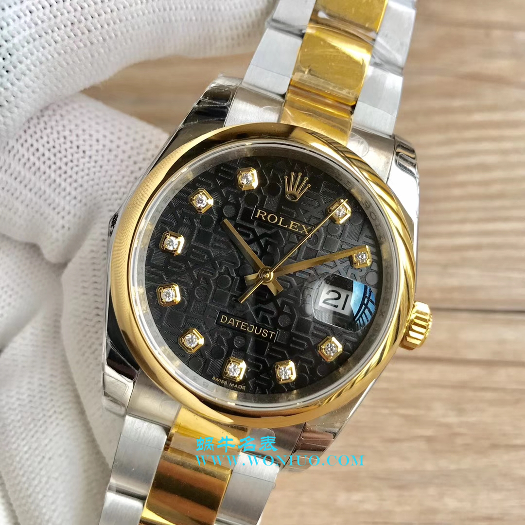 【DJ Perfect 超 Replica Watches 】 Rolex 36  Datejust 系列116233、116203、116233黑盘镶钻蚝式 watchband   wrist watches  / R069