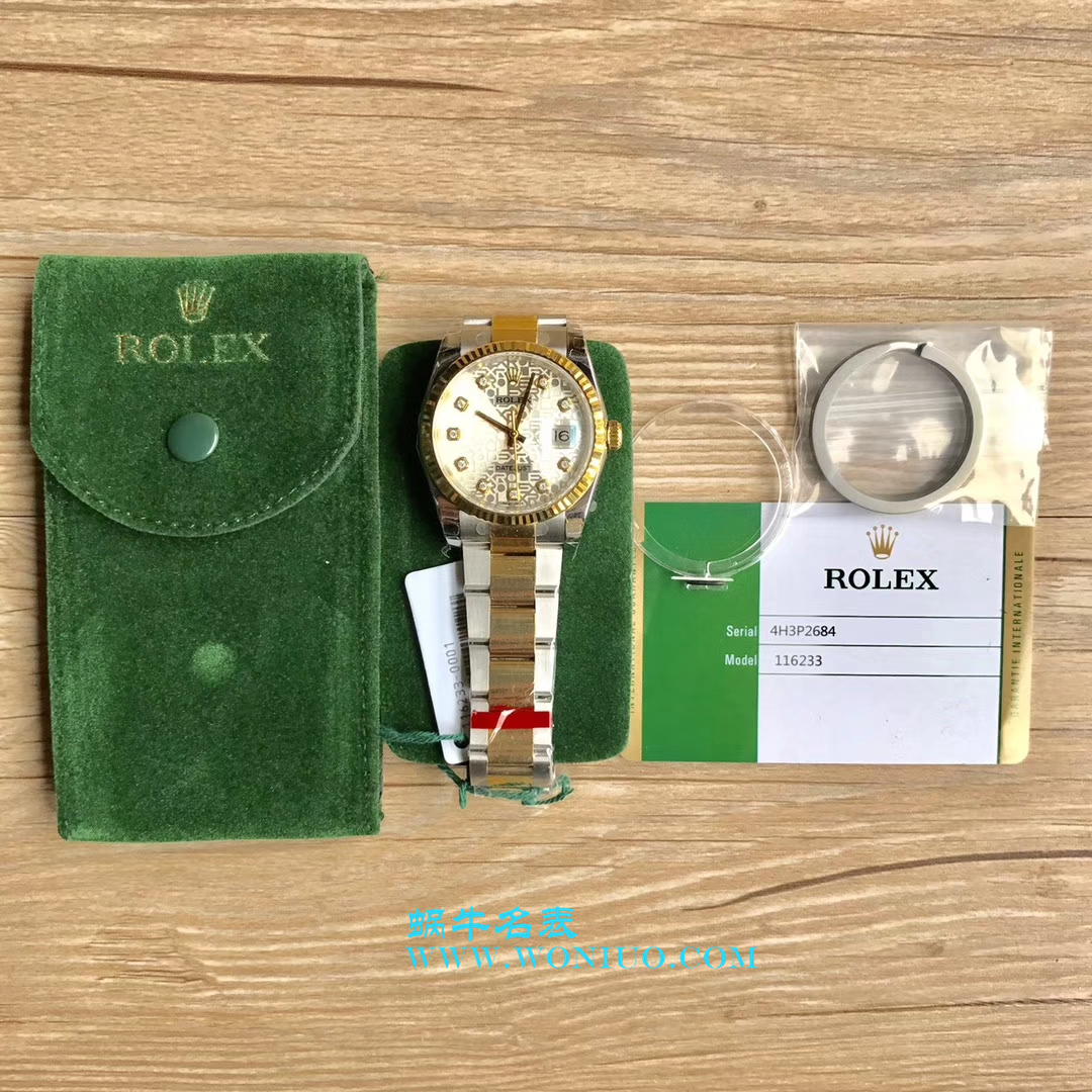 【DJ Perfect 超 Replica Watches 】 Rolex 36  Datejust 系列116233、116203、116233黑盘镶钻蚝式 watchband   wrist watches  / R069