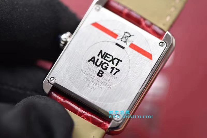 【独家视频测评K11 Factory  Perfect  High quality  Replica Watches 】 Cartier  坦克系列 W5200000 粉色女士石英 wrist watches  / KAD008