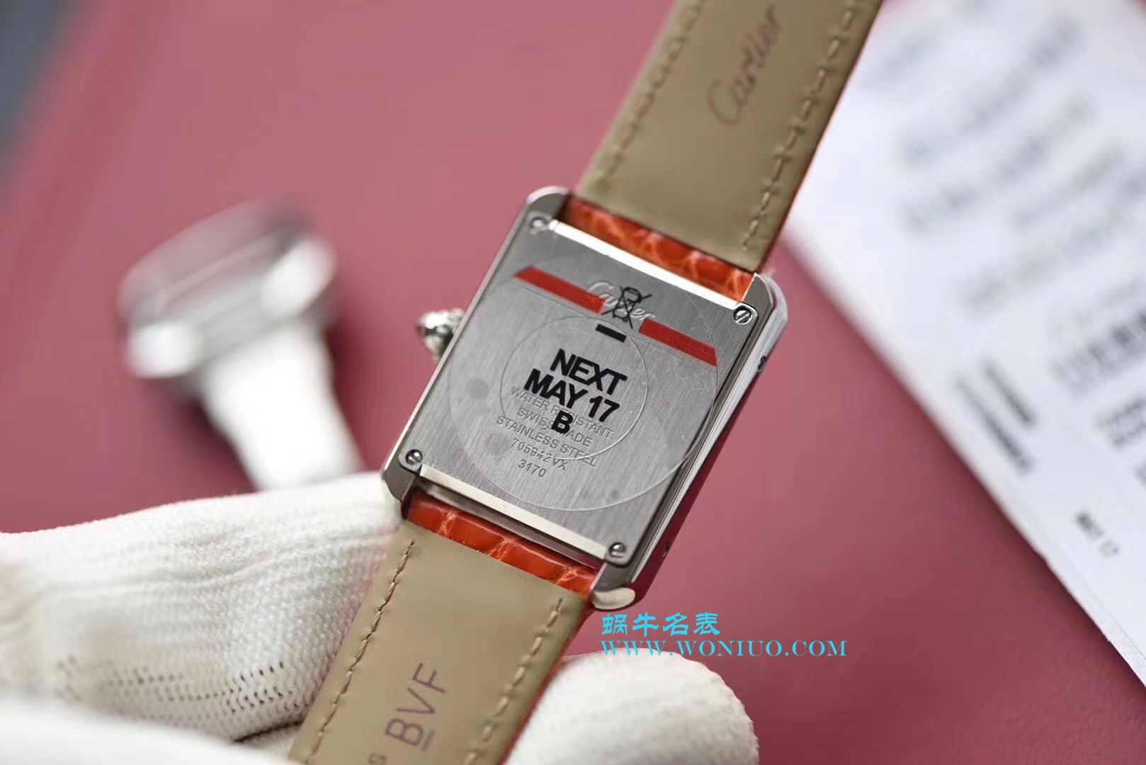 【独家视频测评K11 Factory  Perfect  High quality  Replica Watches 】 Cartier  坦克系列 W5200000 粉色女士石英 wrist watches  / KAD008