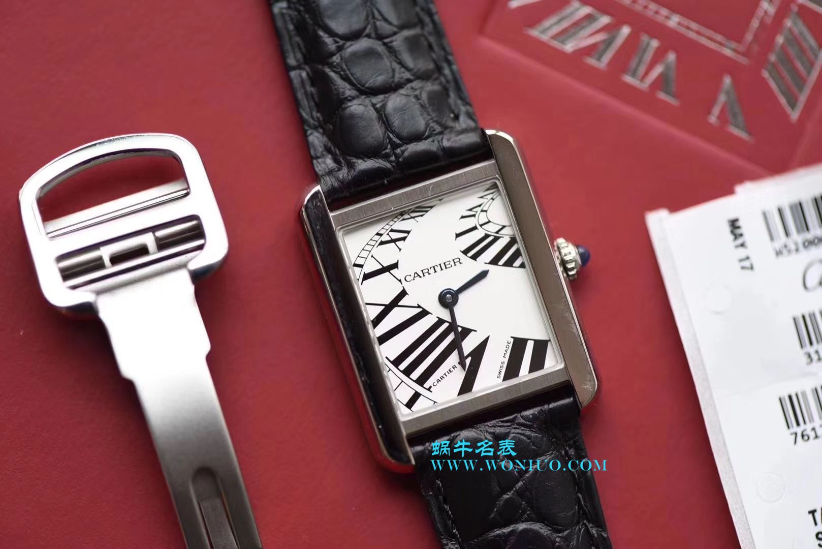 【独家视频测评K11 Factory  Perfect  High quality  Replica Watches 】 Cartier  坦克系列 W5200000 粉色女士石英 wrist watches  / KAD008