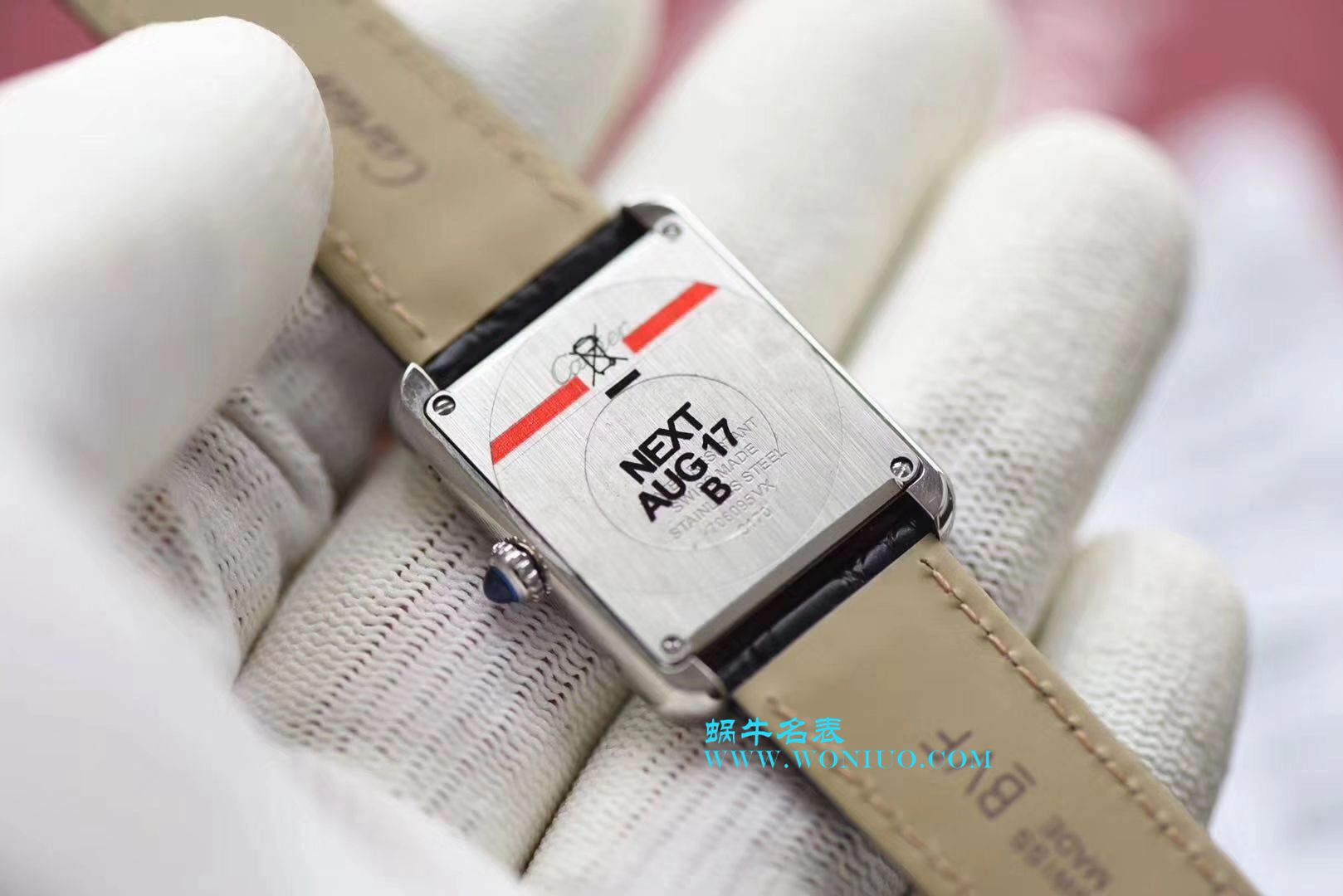 【独家视频测评K11 Factory  Perfect  High quality  Replica Watches 】 Cartier  坦克系列 W5200000 粉色女士石英 wrist watches  / KAD008