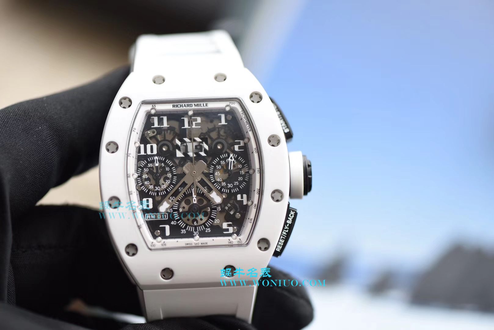 【KV Perfect  High quality  Replica Watches 】理查德米尔RICHARD MILLE男士系列RM011 白 Composite 多功能 wrist watches  / RM 011G