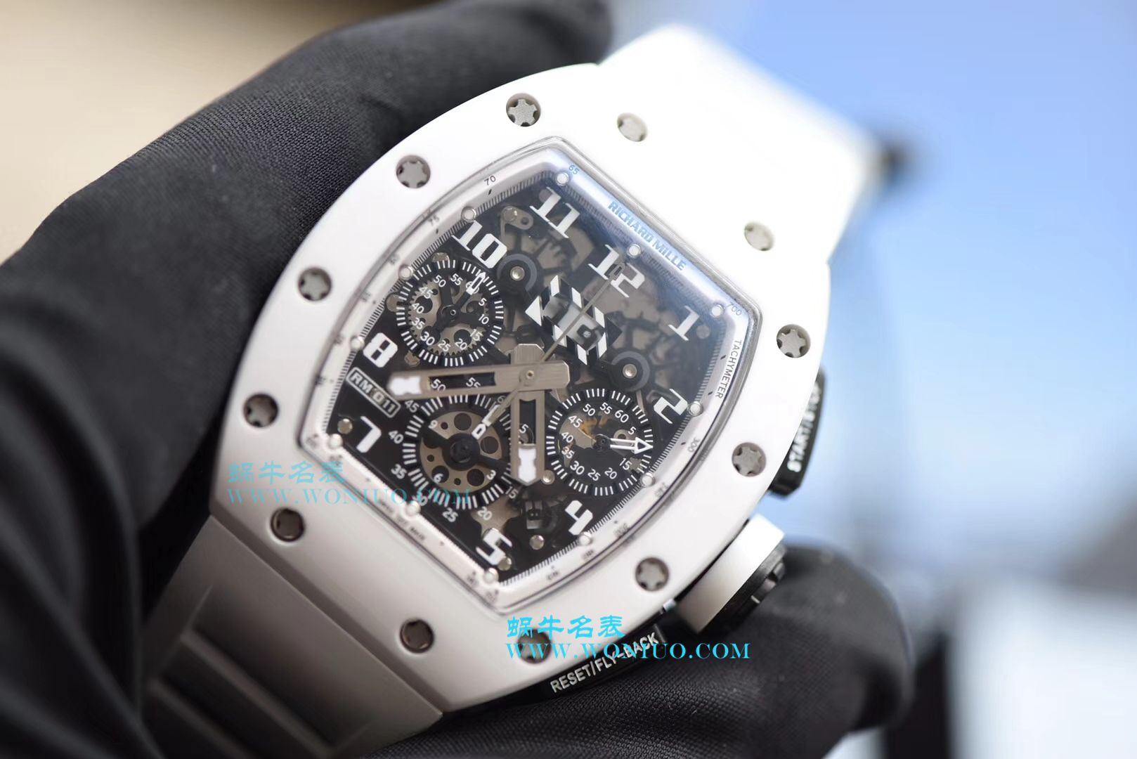 【KV Perfect  High quality  Replica Watches 】理查德米尔RICHARD MILLE男士系列RM011 白 Composite 多功能 wrist watches  / RM 011G