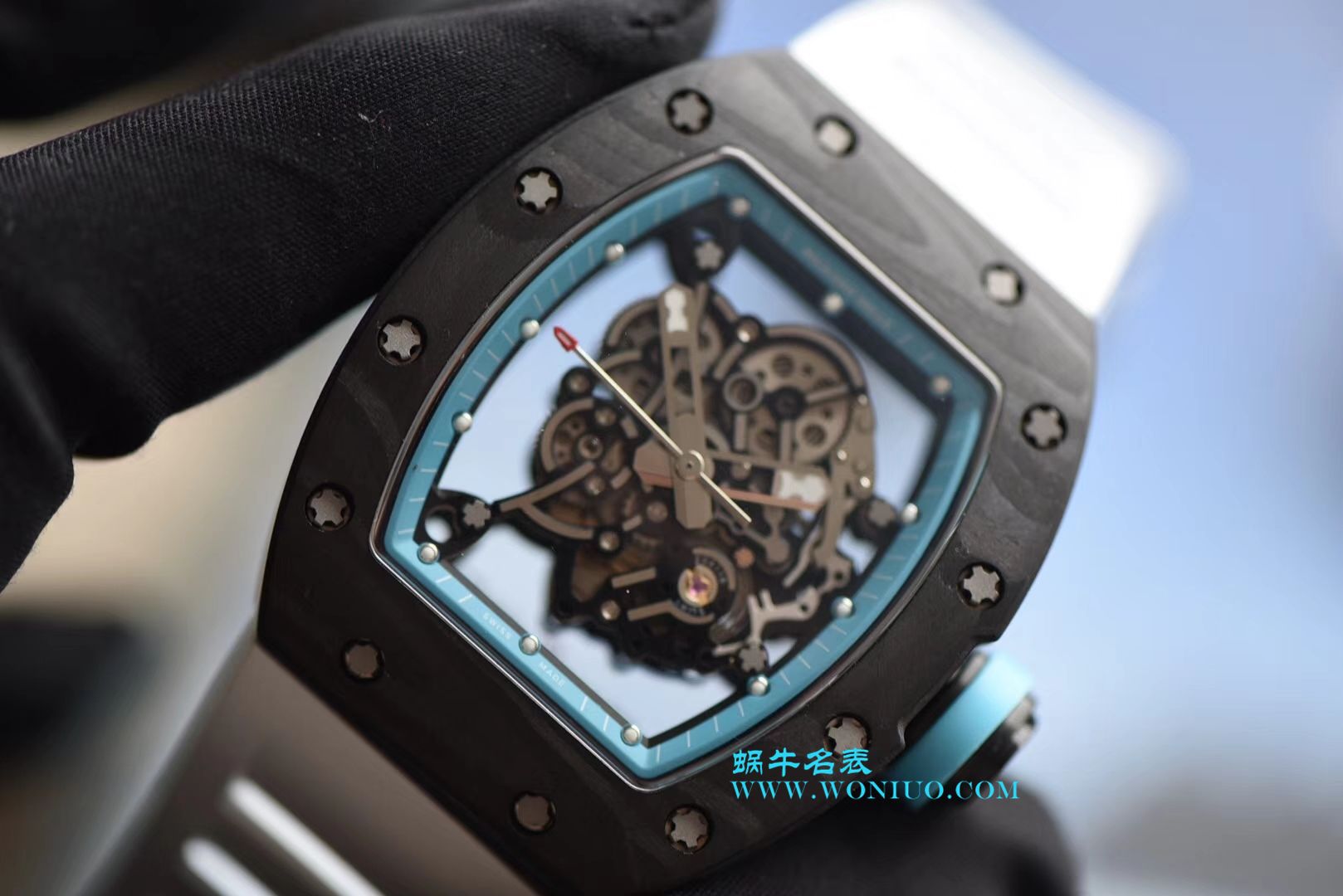 【KV Perfect  High quality  Replica Watches 】理查德米尔RICHARDMILLE 最强版RM055巴巴沃森.蒂芙尼蓝阿布扎比赛道特别纪念版 / RM 055G