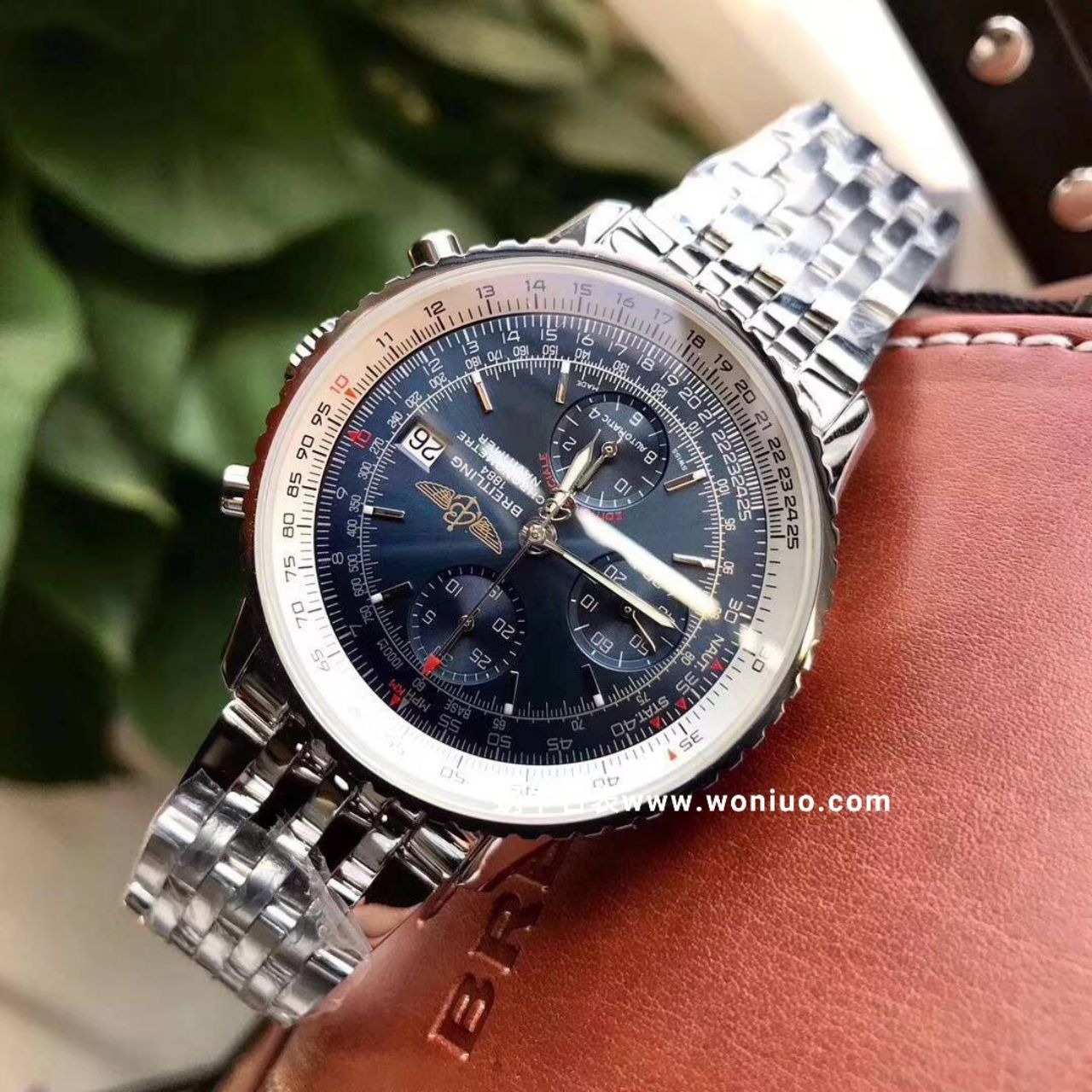 款堪称百年经典！ Breitling 航空计时原单货蓝面+黑面+皮带+钢带A1332412|C942|451A / BL083