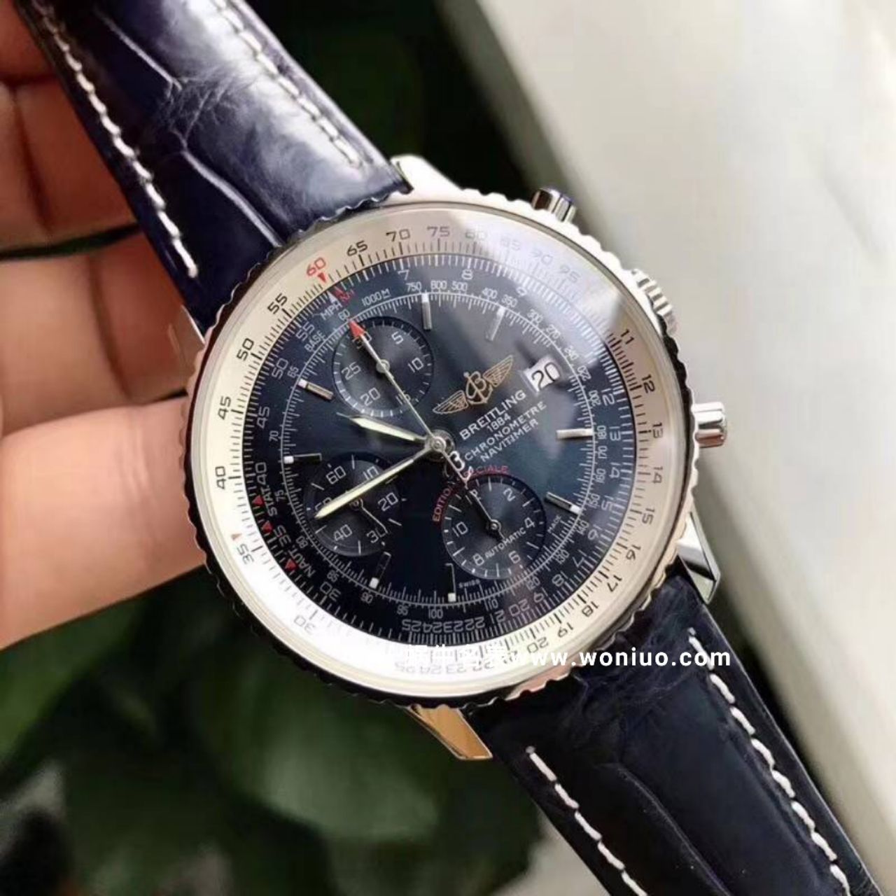 款堪称百年经典！ Breitling 航空计时原单货蓝面+黑面+皮带+钢带A1332412|C942|451A / BL083