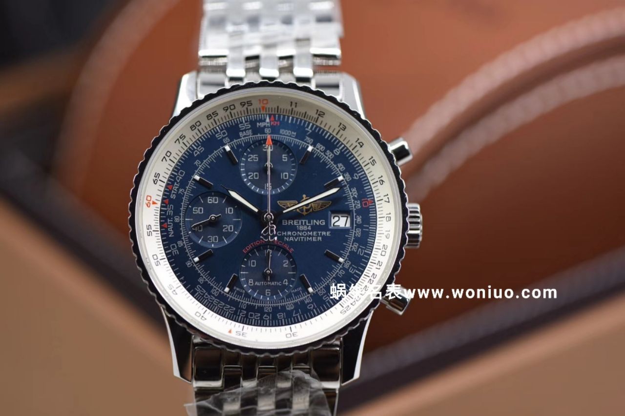 款堪称百年经典！ Breitling 航空计时原单货蓝面+黑面+皮带+钢带A1332412|C942|451A / BL083