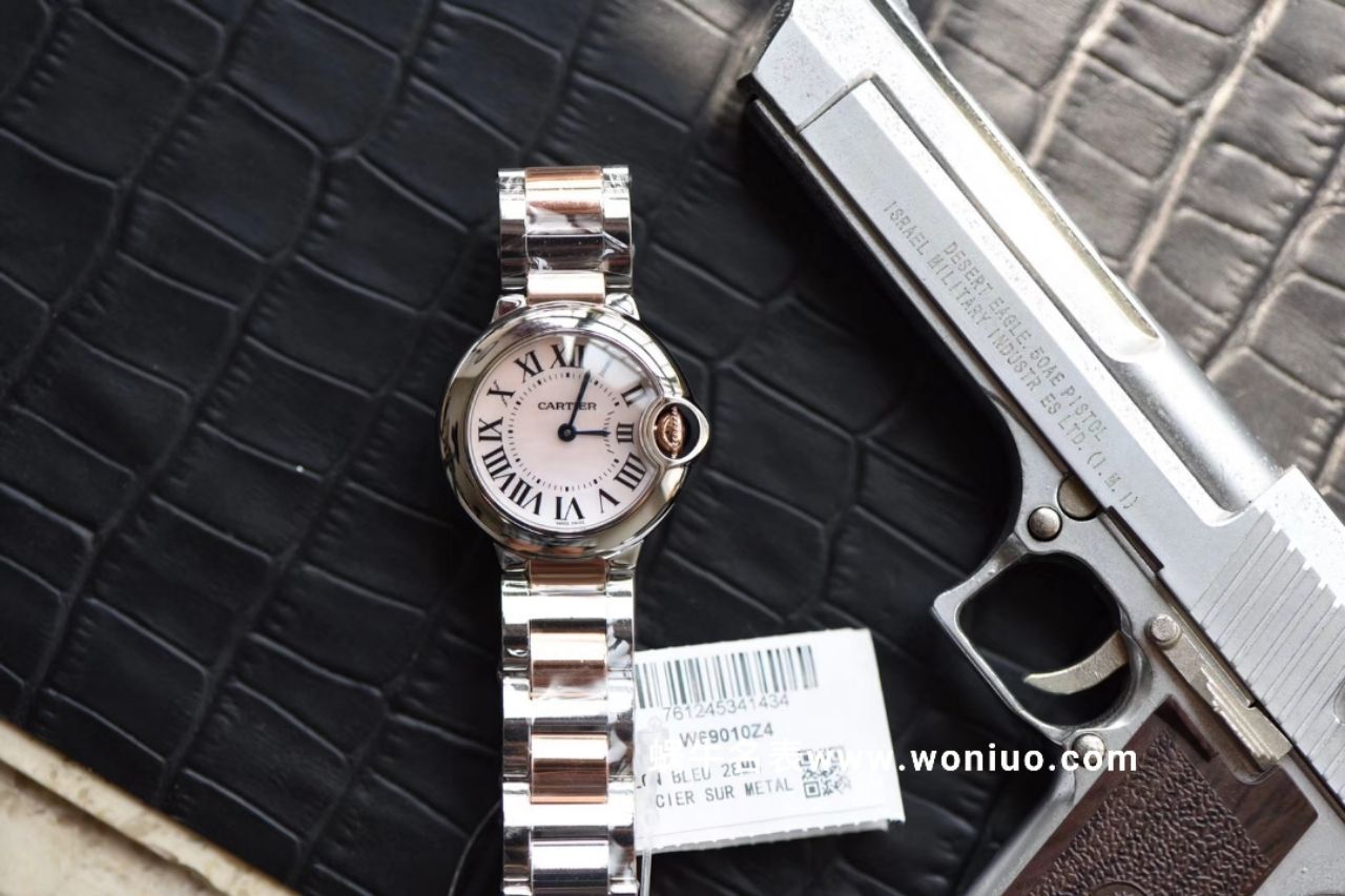 V6 Factory  Cartier  新品蓝气球 28mm间玫瑰金 天然贝母表面 女士石英 wrist watches  / K152
