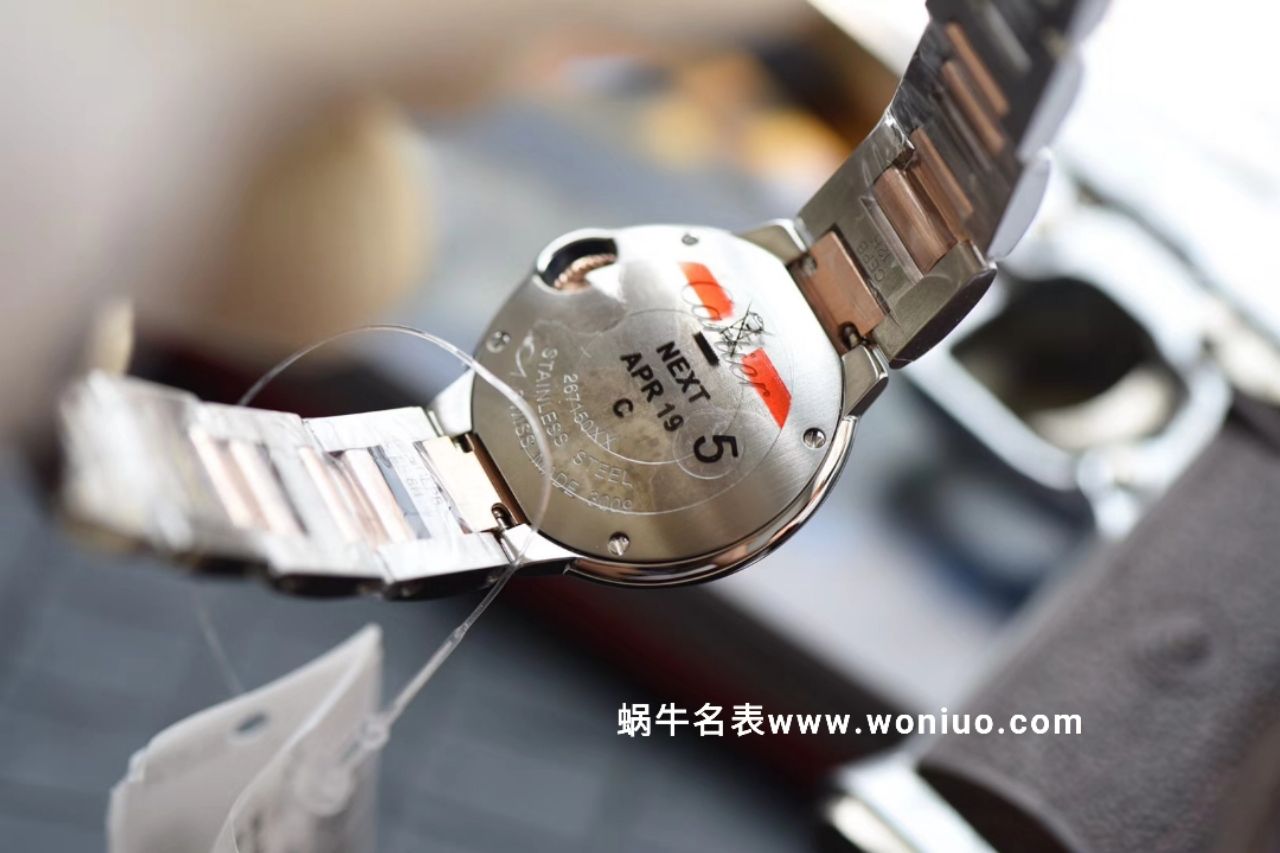 V6 Factory  Cartier  新品蓝气球 28mm间玫瑰金 天然贝母表面 女士石英 wrist watches  / K152