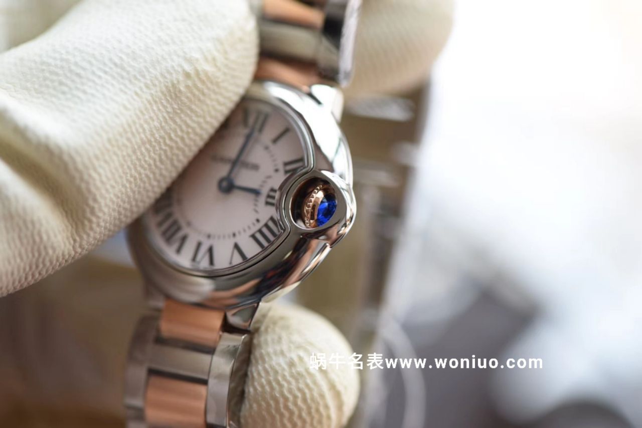 V6 Factory  Cartier  新品蓝气球 28mm间玫瑰金 天然贝母表面 女士石英 wrist watches  / K152