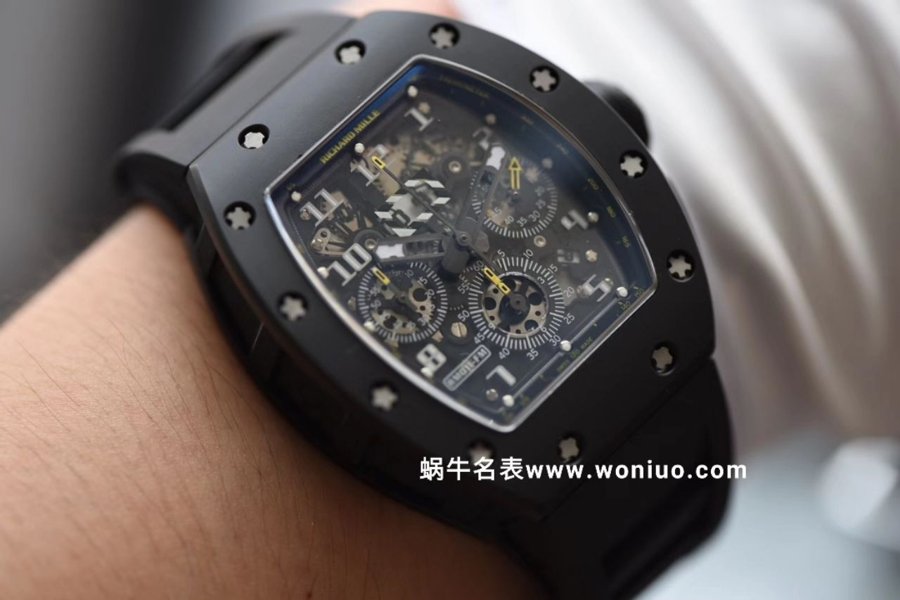 理查德米尔最新 Replica Copy  Watches RM011-KV出品 真 Composite  top 壳套 细节讲究 最高版本 / KVRM011BLACK