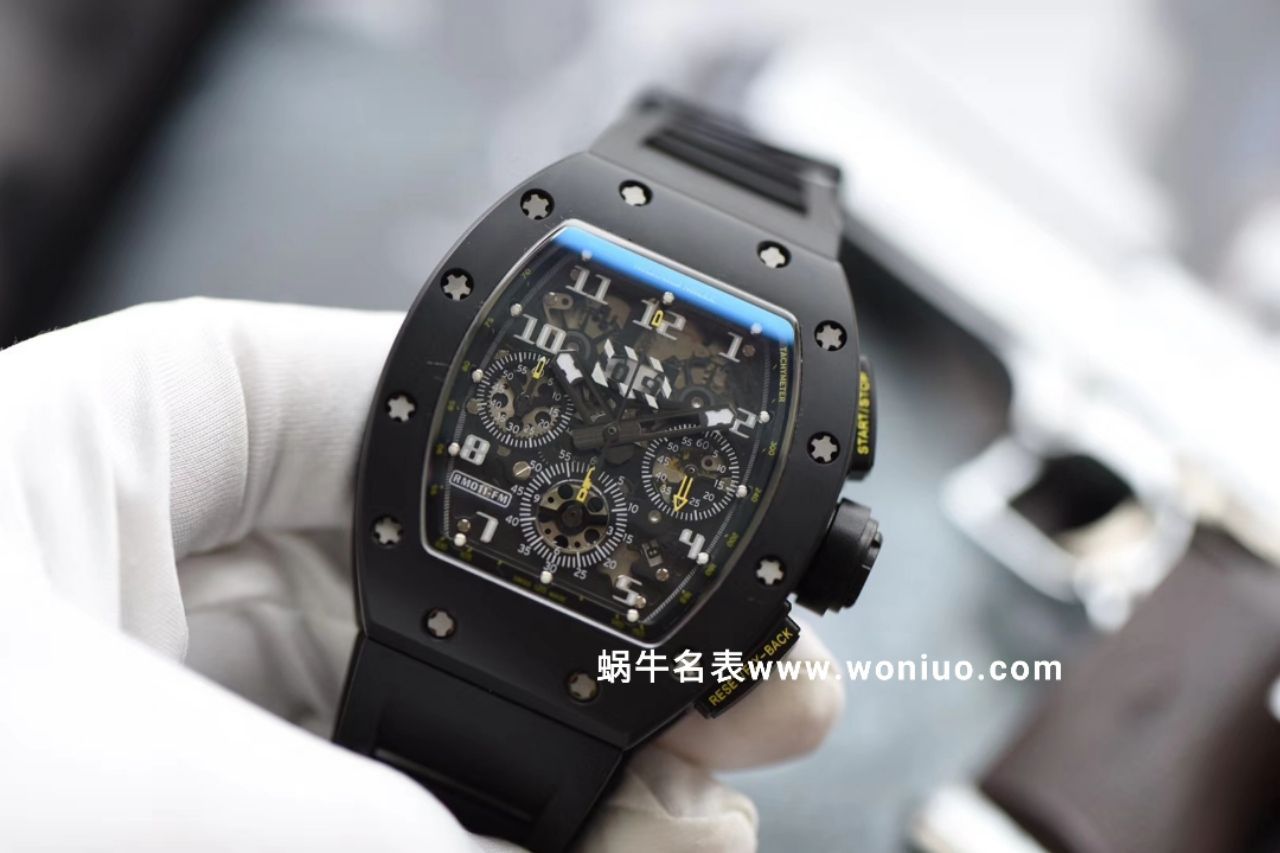 理查德米尔最新 Replica Copy  Watches RM011-KV出品 真 Composite  top 壳套 细节讲究 最高版本 / KVRM011BLACK