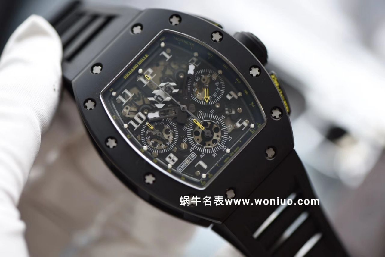 理查德米尔最新 Replica Copy  Watches RM011-KV出品 真 Composite  top 壳套 细节讲究 最高版本 / KVRM011BLACK