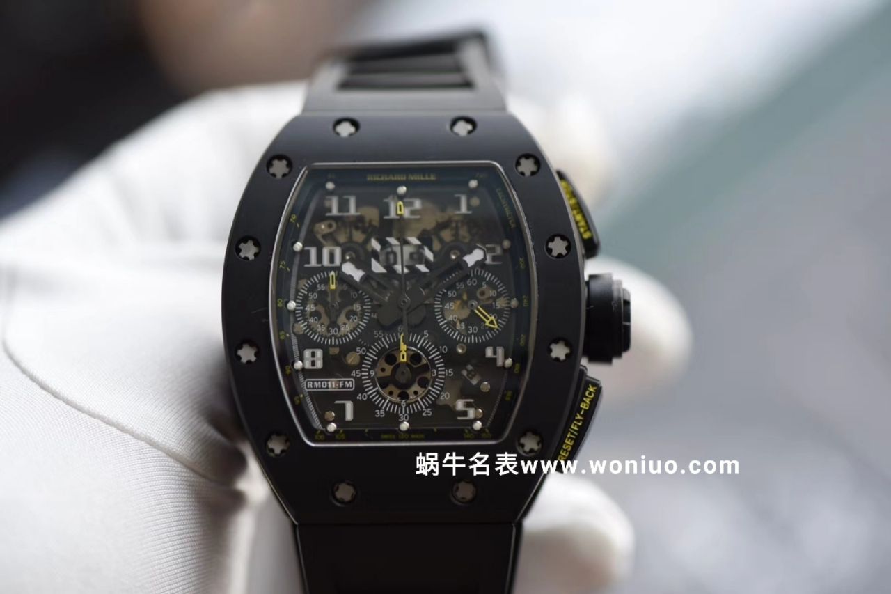 理查德米尔最新 Replica Copy  Watches RM011-KV出品 真 Composite  top 壳套 细节讲究 最高版本 / KVRM011BLACK