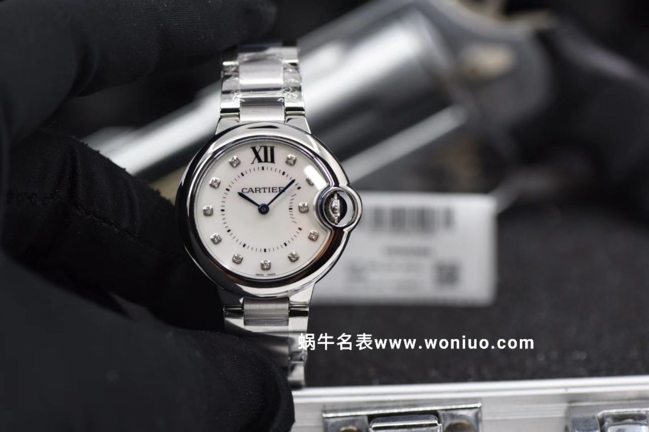 V6出品蓝气球新品～33mm贝母钻丁面石英 Movement 女士 wrist watches  / K156