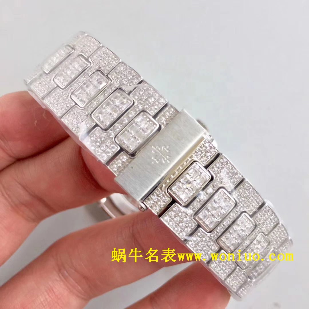 DM新品  PATEK PHILIPPE  Replica Copy 满天星 方钻 运动系列 Nautilus 5719/1G-001 / BD225