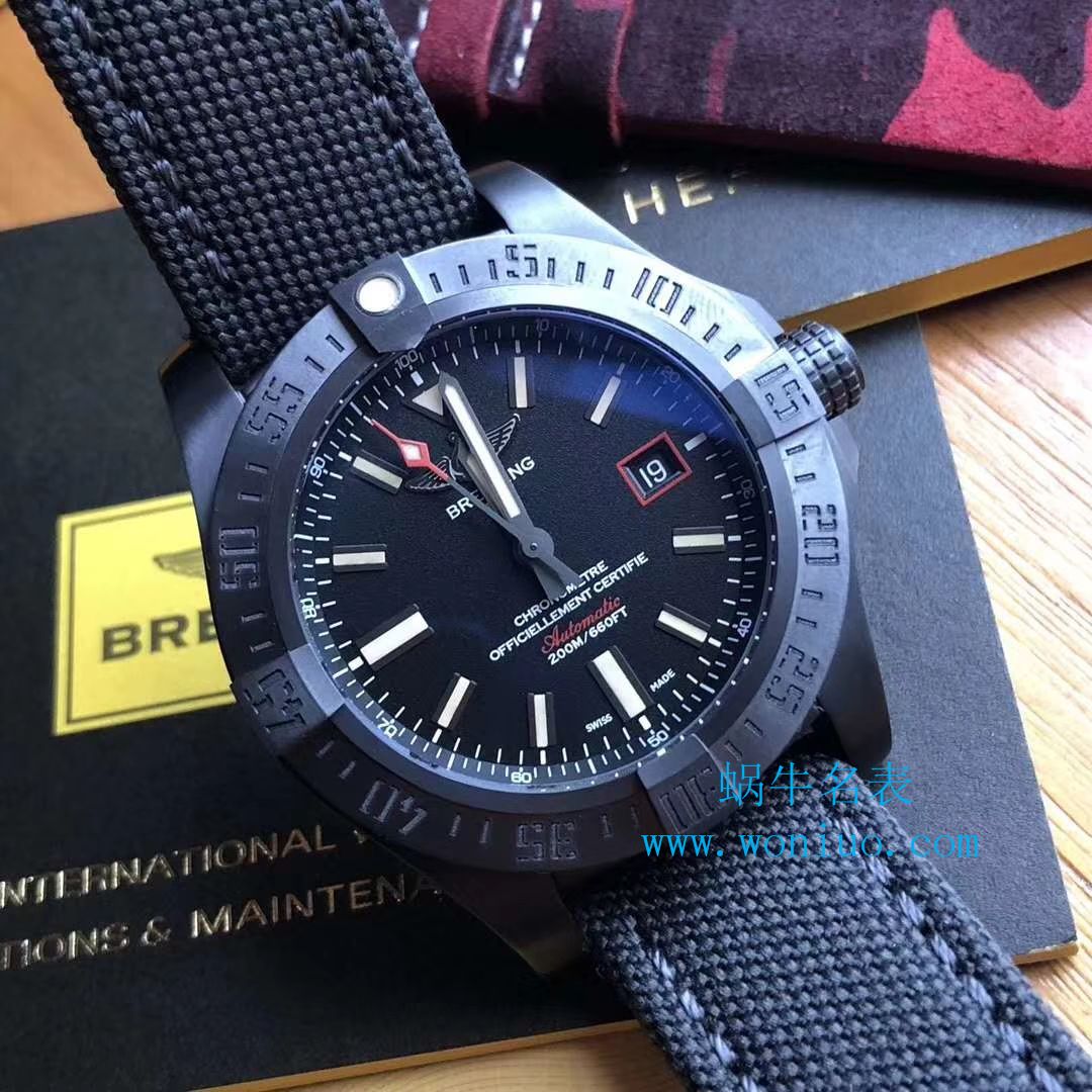 原单新款， Breitling 复仇者黑鸟，44mm，原 Factory 钛金属 watchcase  / BL087