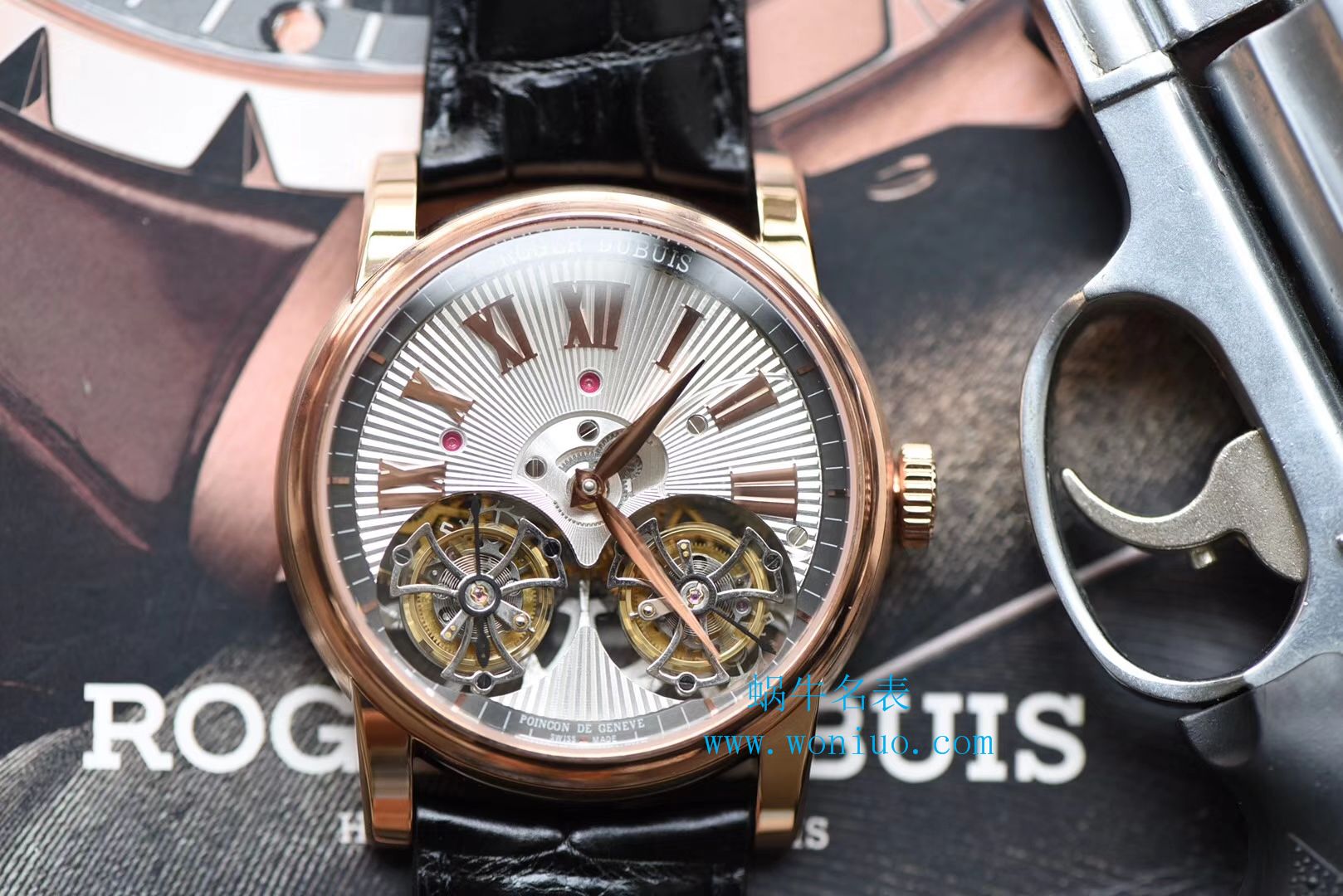 罗杰杜彼致敬系列真双 Tourbillon  行业唯一一款搭载双飞轮的 top  Replica Copy  wrist watches  / LJ022