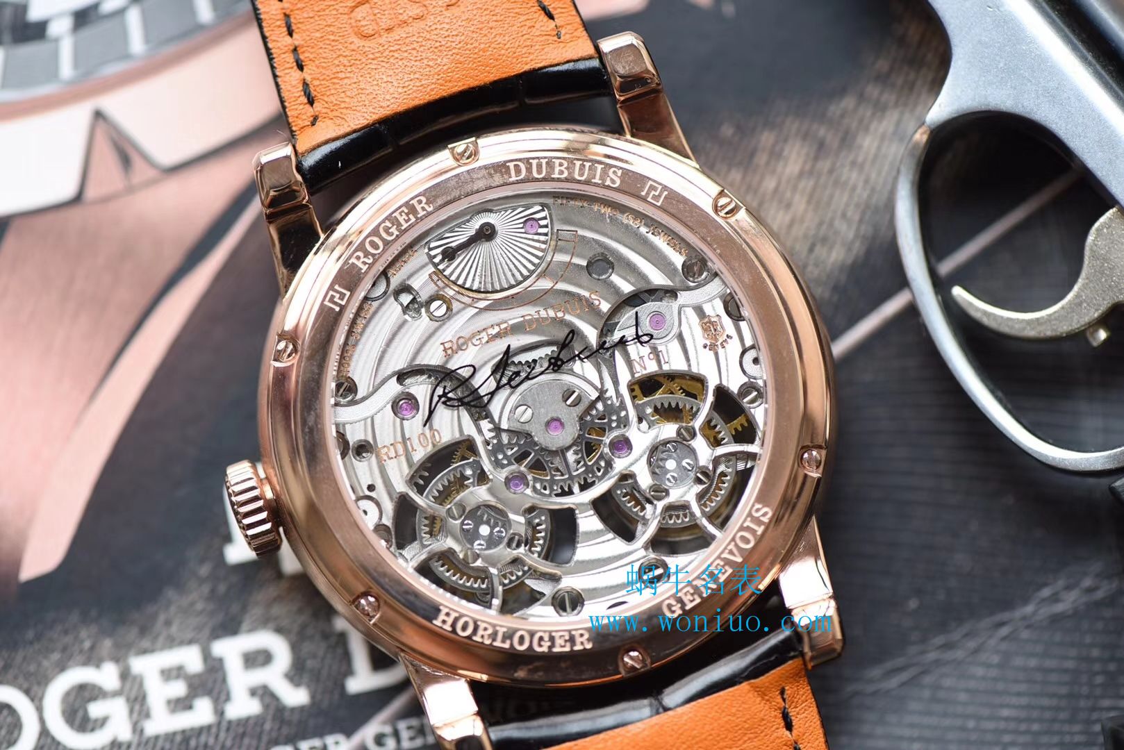 罗杰杜彼致敬系列真双 Tourbillon  行业唯一一款搭载双飞轮的 top  Replica Copy  wrist watches  / LJ022