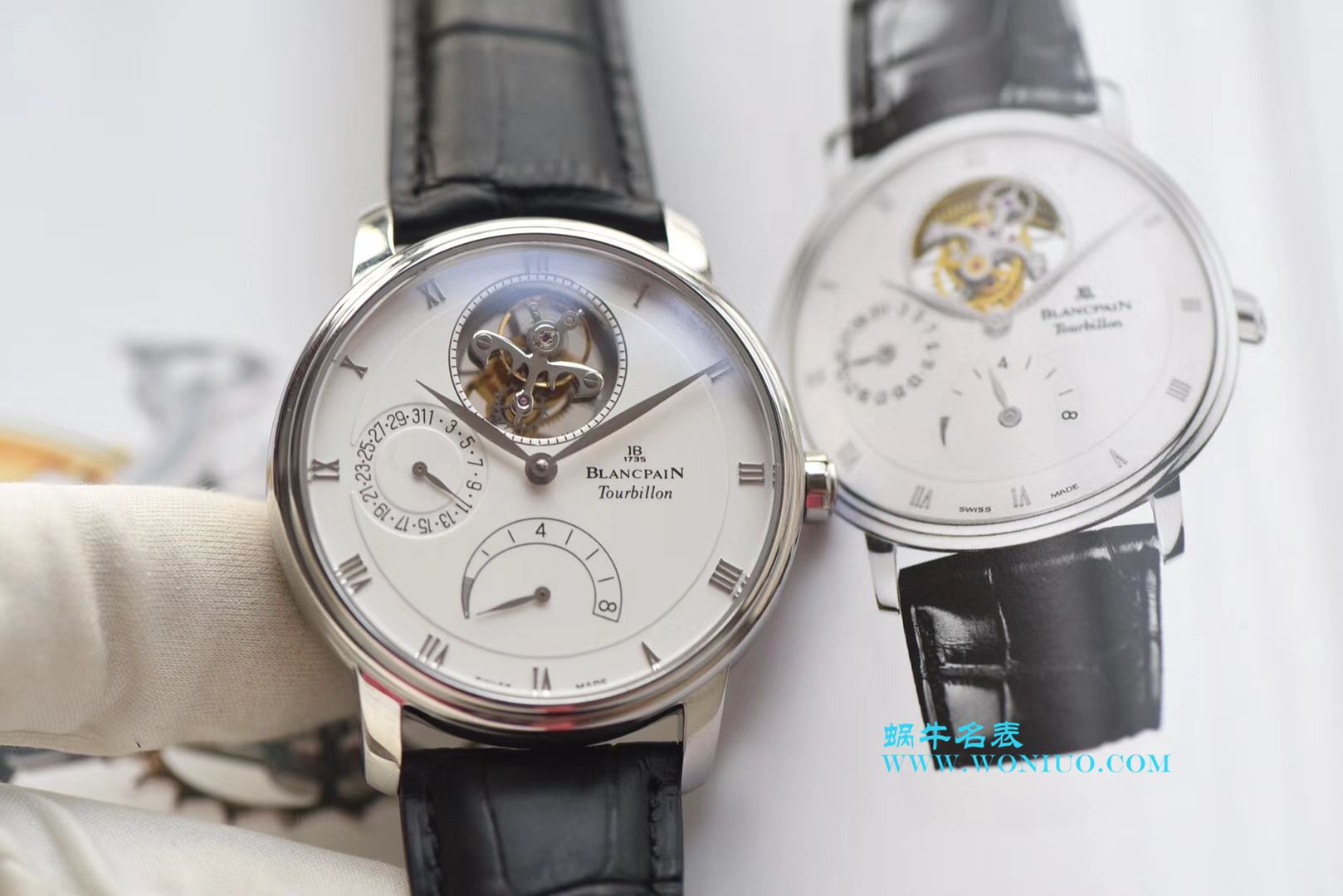 【JB Perfect  High quality  Replica Watches 】Blancpain 升级Blancpain 经典系列6025-1542-55B Tourbillon  wrist watches  / BPCE030