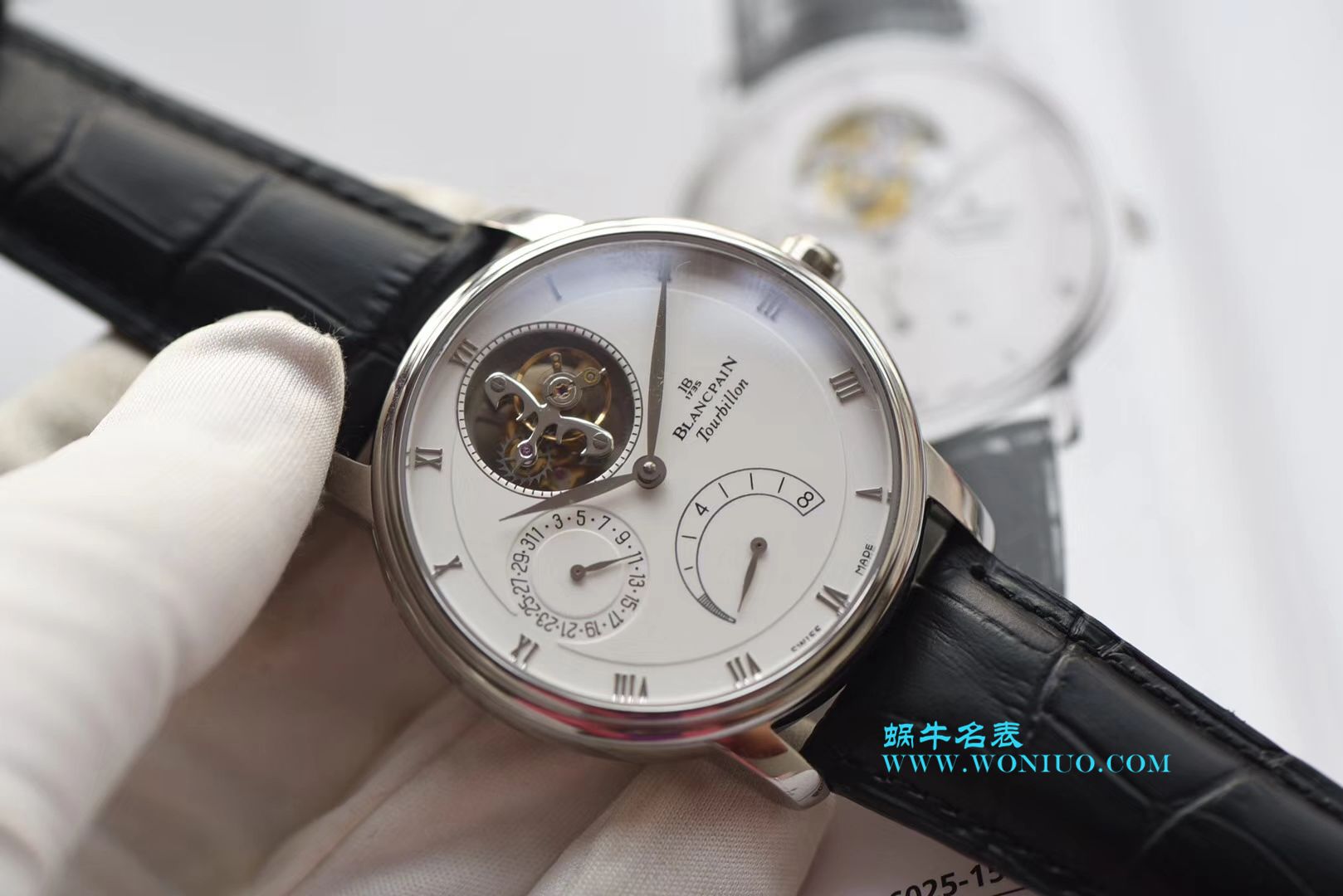 【JB Perfect  High quality  Replica Watches 】Blancpain 升级Blancpain 经典系列6025-1542-55B Tourbillon  wrist watches  / BPCE030