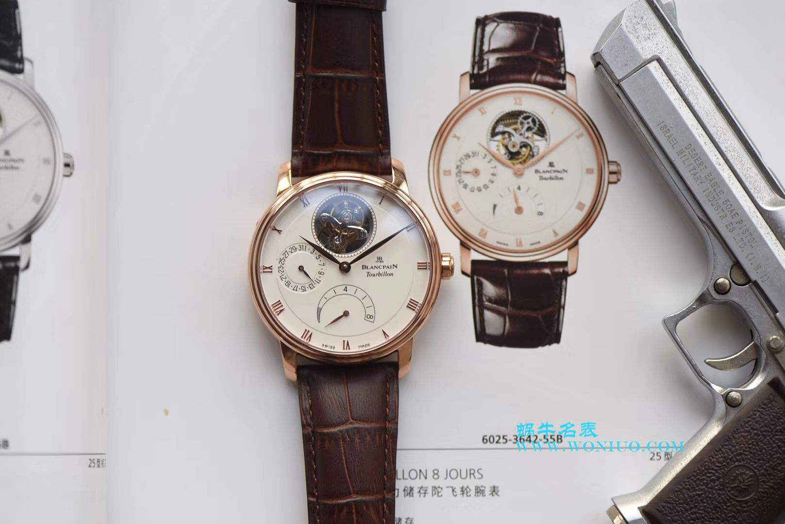 【JB Perfect  High quality  Replica Watches 】Blancpain 升级Blancpain 经典系列6025-1542-55B Tourbillon  wrist watches  / BPCE030