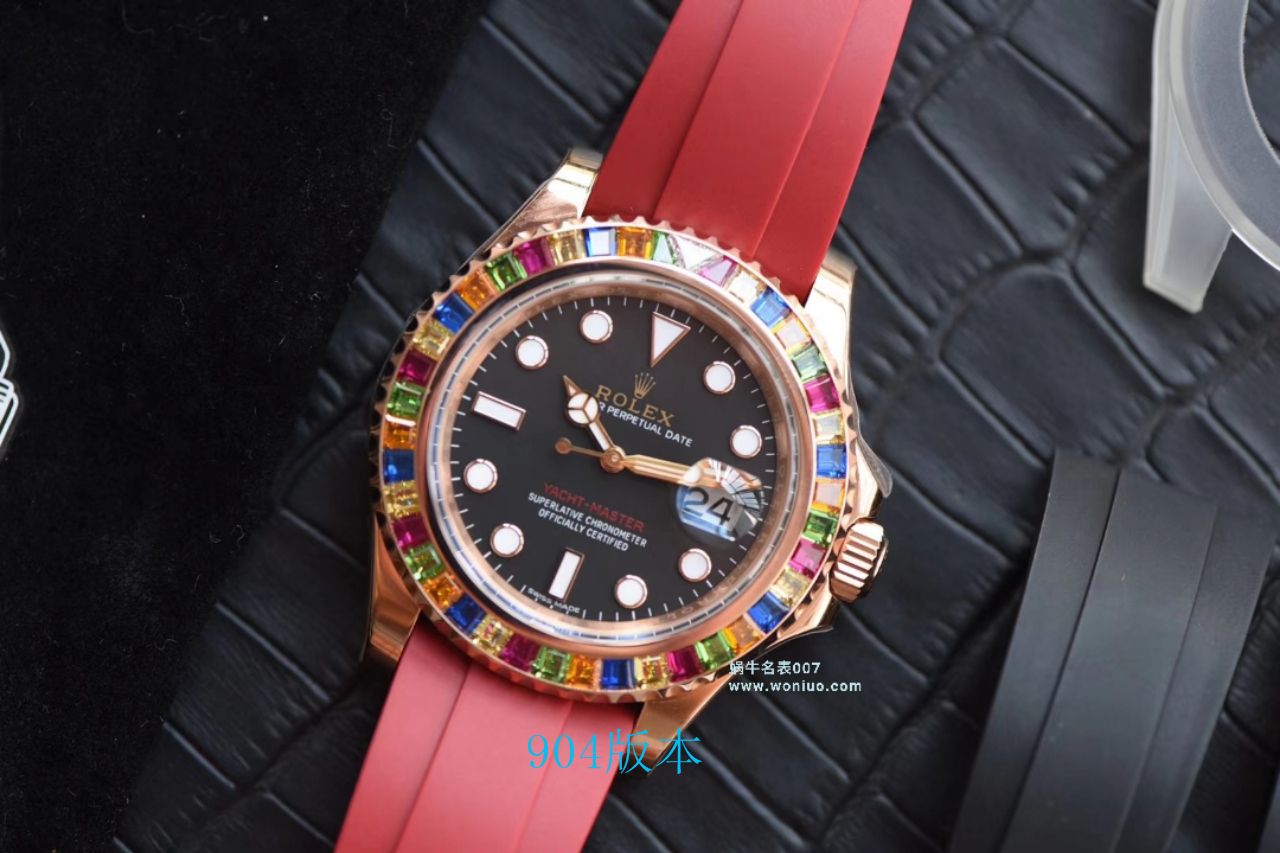 【NOOB Factory  Perfect  High quality  Replica Watches 】 Rolex  Yacht-Master 系列116695SATS“糖豆”圈彩虹游艇 Rolex 游艇 wrist watches  
