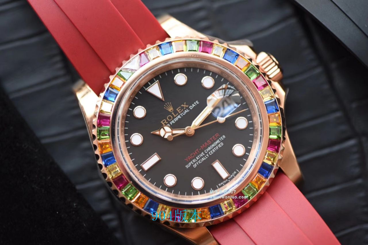 【NOOB Factory  Perfect  High quality  Replica Watches 】 Rolex  Yacht-Master 系列116695SATS“糖豆”圈彩虹游艇 Rolex 游艇 wrist watches  