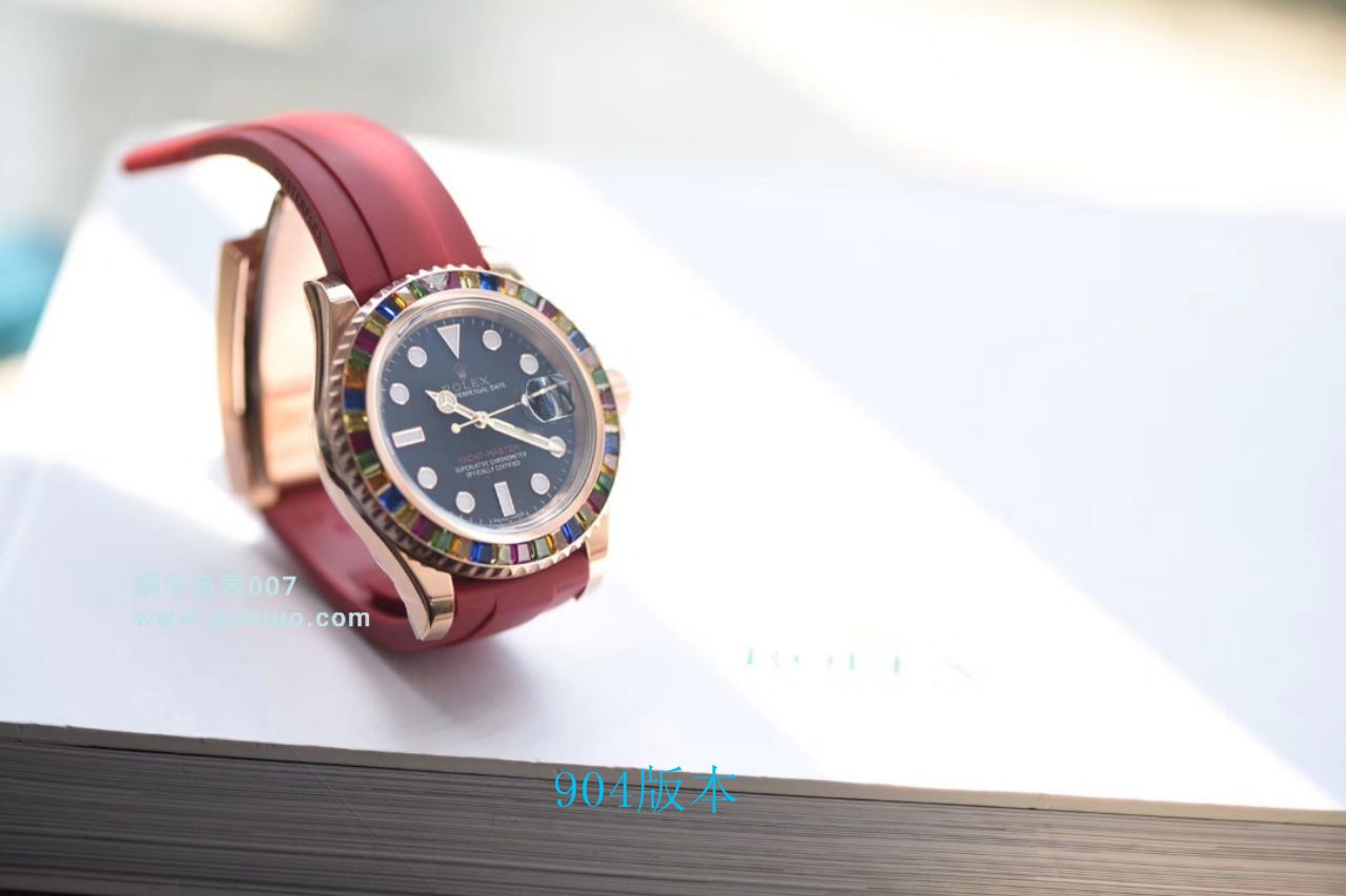 【NOOB Factory  Perfect  High quality  Replica Watches 】 Rolex  Yacht-Master 系列116695SATS“糖豆”圈彩虹游艇 Rolex 游艇 wrist watches  