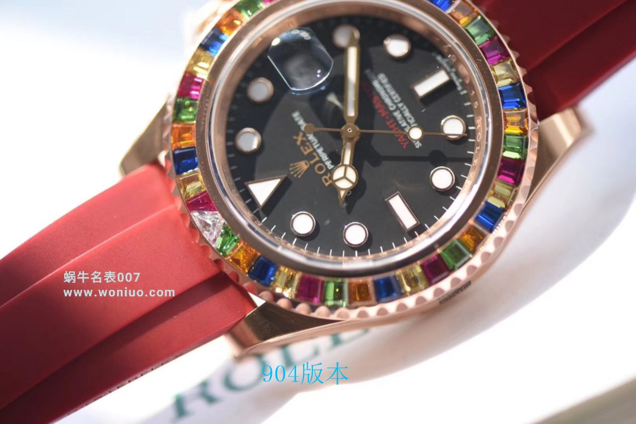 【NOOB Factory  Perfect  High quality  Replica Watches 】 Rolex  Yacht-Master 系列116695SATS“糖豆”圈彩虹游艇 Rolex 游艇 wrist watches  