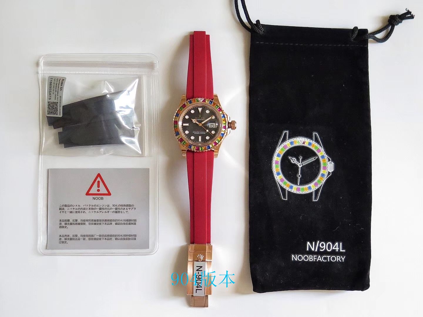 【NOOB Factory  Perfect  High quality  Replica Watches 】 Rolex  Yacht-Master 系列116695SATS“糖豆”圈彩虹游艇 Rolex 游艇 wrist watches  