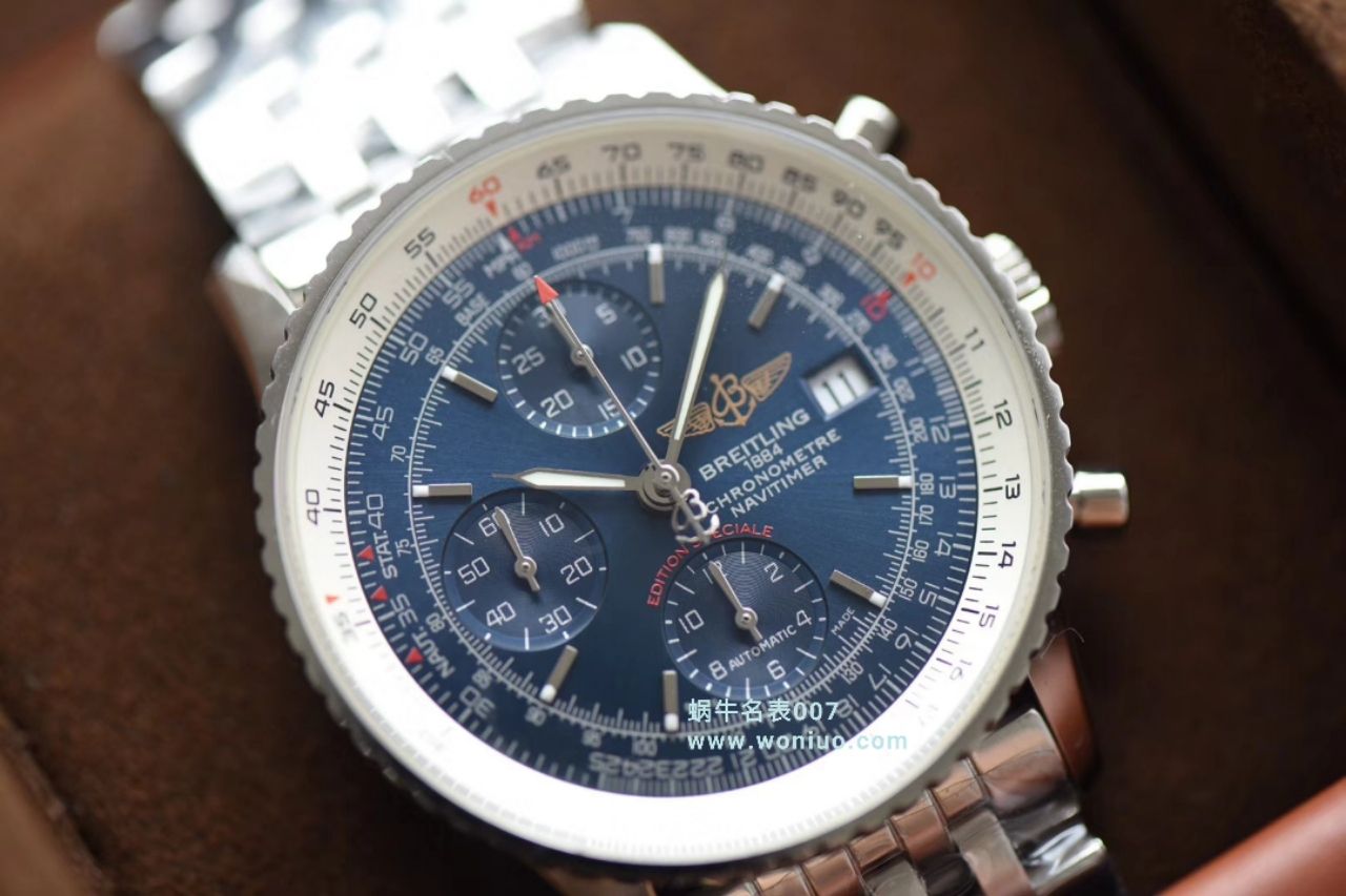 款堪称百年经典！ Breitling 航空计时原单货蓝面+黑面+皮带+钢带A1332412|C942|451A / BL083