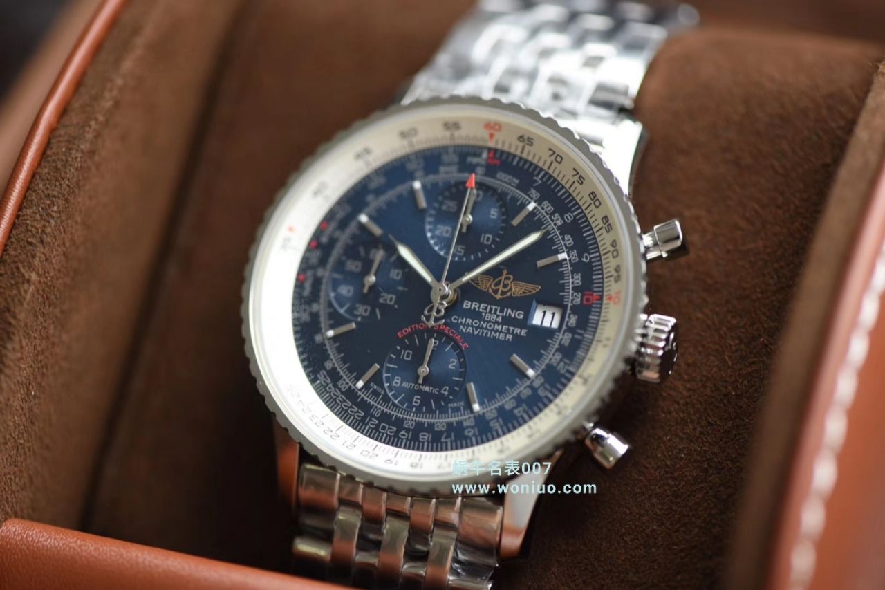 款堪称百年经典！ Breitling 航空计时原单货蓝面+黑面+皮带+钢带A1332412|C942|451A / BL083