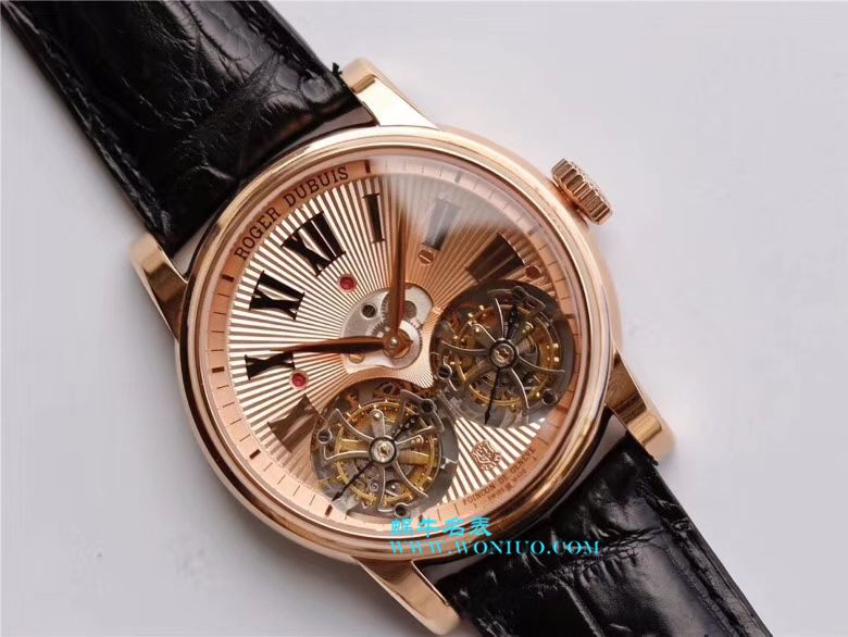 罗杰杜彼致敬系列真双 Tourbillon  行业唯一一款搭载双飞轮的 top  Replica Copy  wrist watches  / LJ022