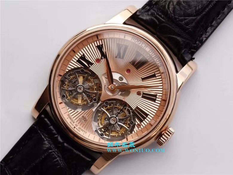 罗杰杜彼致敬系列真双 Tourbillon  行业唯一一款搭载双飞轮的 top  Replica Copy  wrist watches  / LJ022