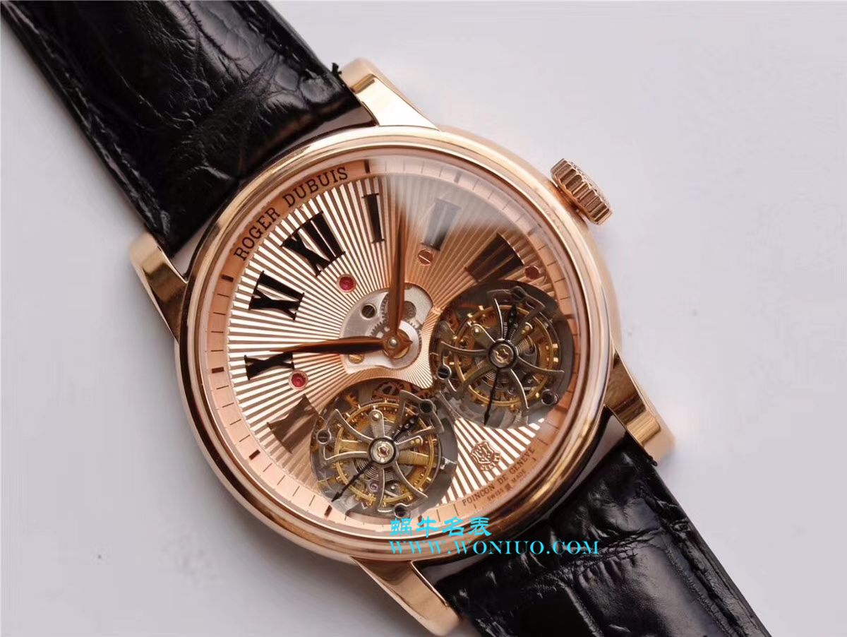 罗杰杜彼致敬系列真双 Tourbillon  行业唯一一款搭载双飞轮的 top  Replica Copy  wrist watches  / LJ022