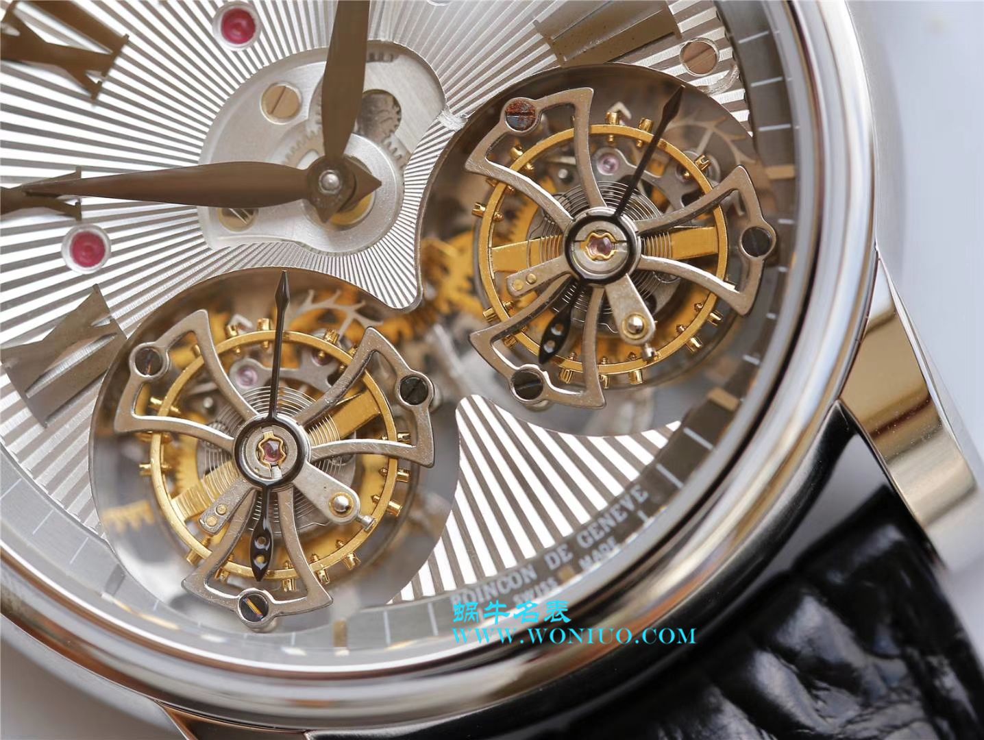 罗杰杜彼致敬系列真双 Tourbillon  行业唯一一款搭载双飞轮的 top  Replica Copy  wrist watches  / LJ022