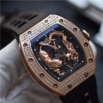 【KV Perfect  top  Replica Watches 】 Richard Miller 女士系列RM 51-01 TOURBILLON TIGER AND DRAGON - MICHEL wrist watches 
