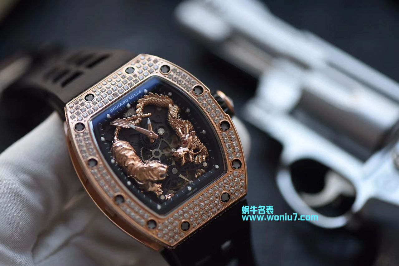 【KV Perfect  top  Replica Watches 】 Richard Miller 女士系列RM 51-01 TOURBILLON TIGER AND DRAGON - MICHEL wrist watches  / RM 051