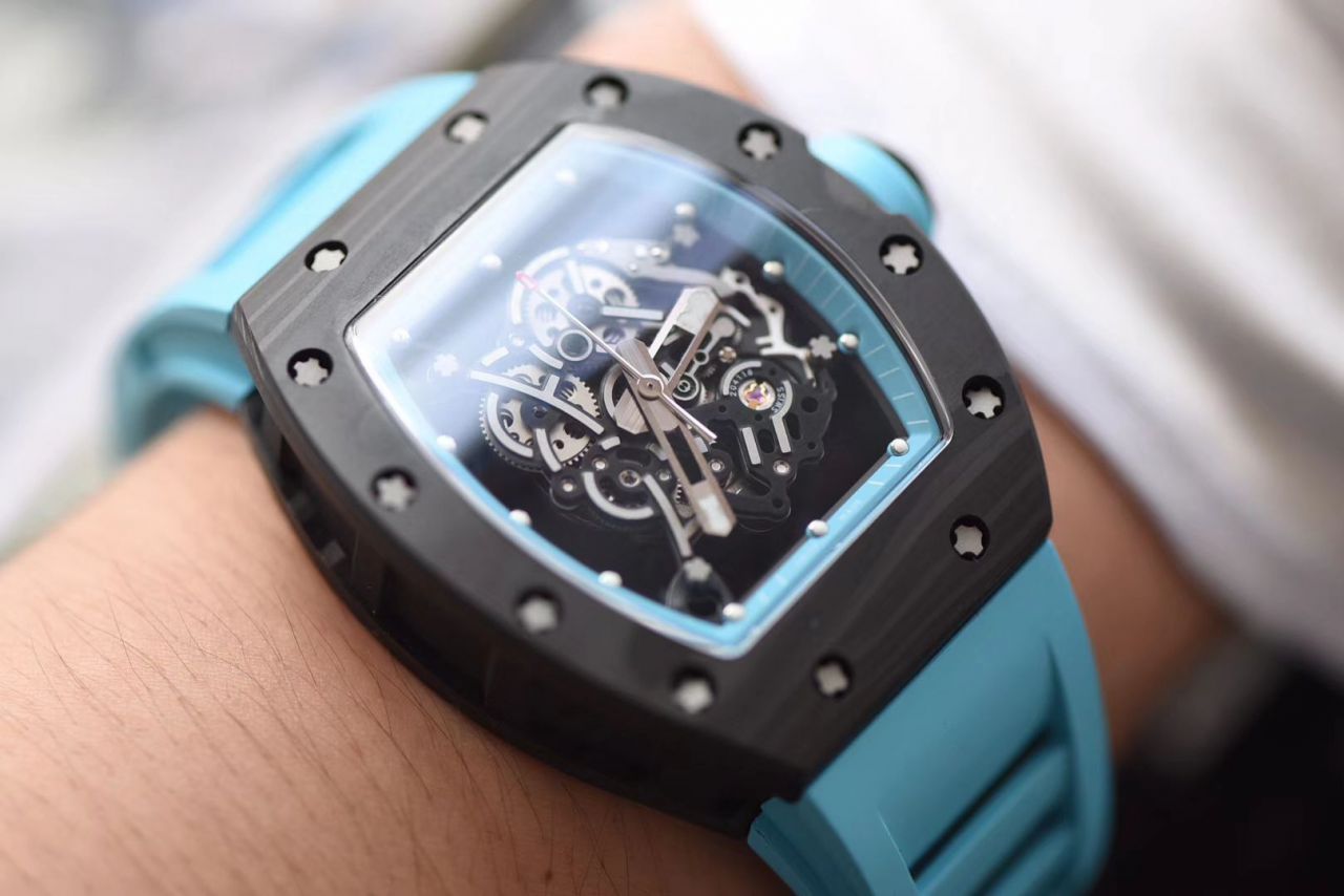【KV Perfect  High quality  Copy  Watches 】RICHARD MILLE RICHARD MILLE男士系列RM 055 carbon fiber  wrist watches  / KV RM 055