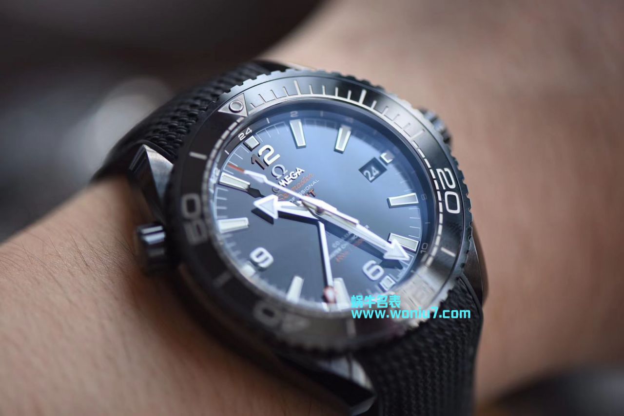 VSOMEGA全黑 Composite 海洋宇宙600米 “深海之黑” Perfect  High quality  Replica Watches 215.92.46.22.01.001 wrist watches  / M370