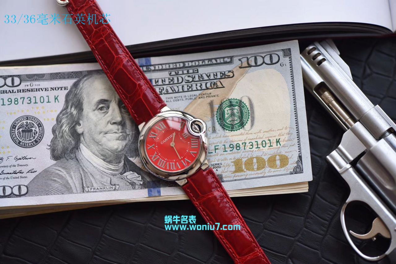 【V6 Perfect  High quality  Replica Watches 】 Cartier  蓝气球系列WSBB0022女士33毫米机械中国红特别版 wrist watches  / K147