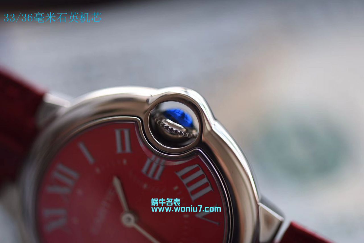【V6 Perfect  High quality  Replica Watches 】 Cartier  蓝气球系列WSBB0022女士33毫米机械中国红特别版 wrist watches  / K147