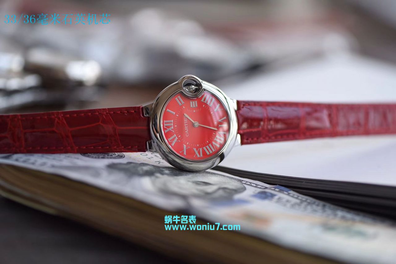 【V6 Perfect  High quality  Replica Watches 】 Cartier  蓝气球系列WSBB0022女士33毫米机械中国红特别版 wrist watches  / K147
