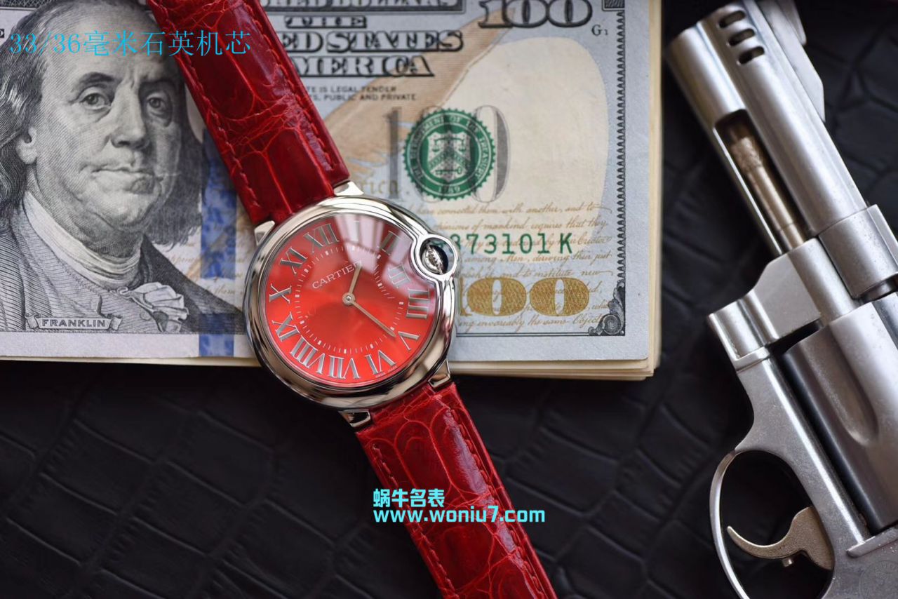 【V6 Perfect  High quality  Replica Watches 】 Cartier  蓝气球系列WSBB0022女士33毫米机械中国红特别版 wrist watches  / K147
