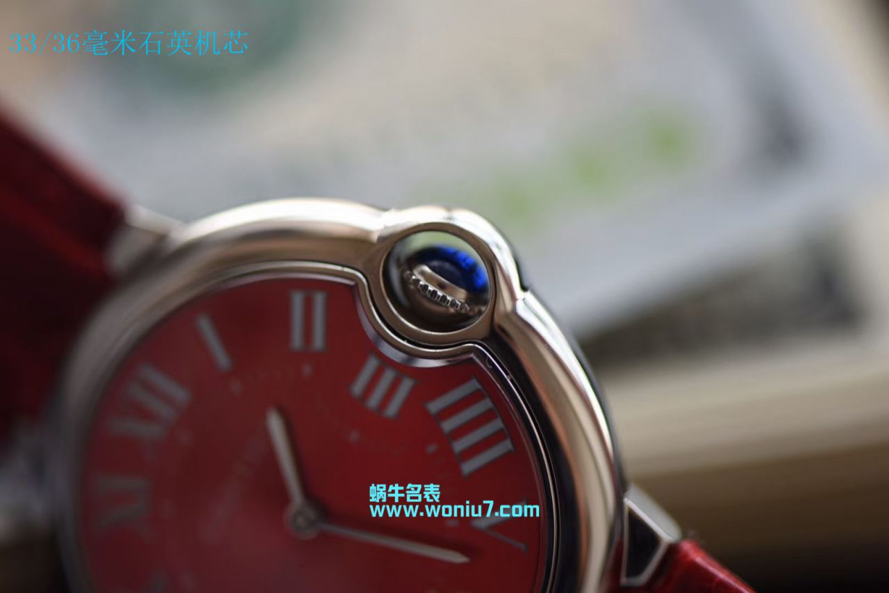 【V6 Perfect  High quality  Replica Watches 】 Cartier  蓝气球系列WSBB0022女士33毫米机械中国红特别版 wrist watches  / K147