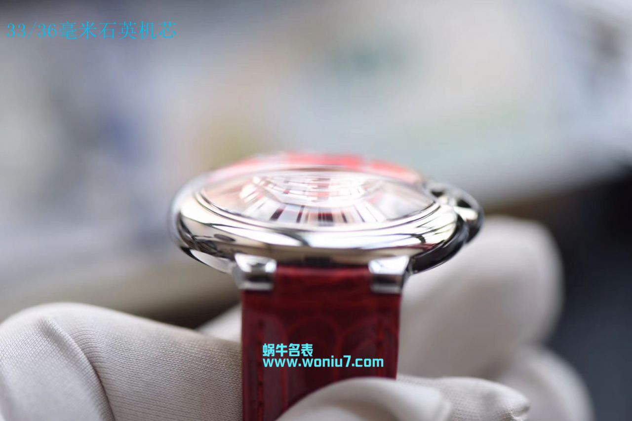 【V6 Perfect  High quality  Replica Watches 】 Cartier  蓝气球系列WSBB0022女士33毫米机械中国红特别版 wrist watches  / K147