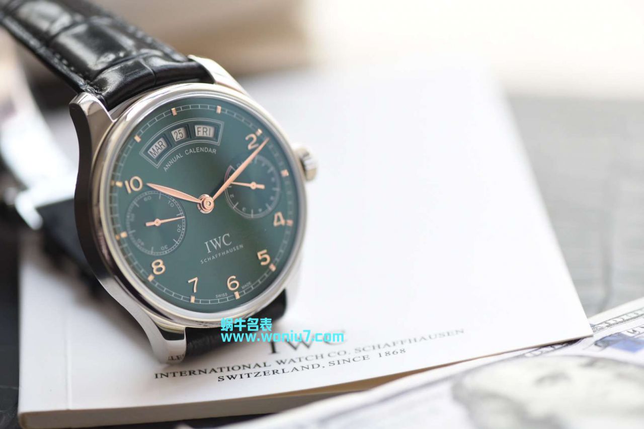 【YL Perfect  top 克隆 Replica Watches 】YL最新年历 诱惑绿面 IWC 年历IW503510 wrist watches  / WG173