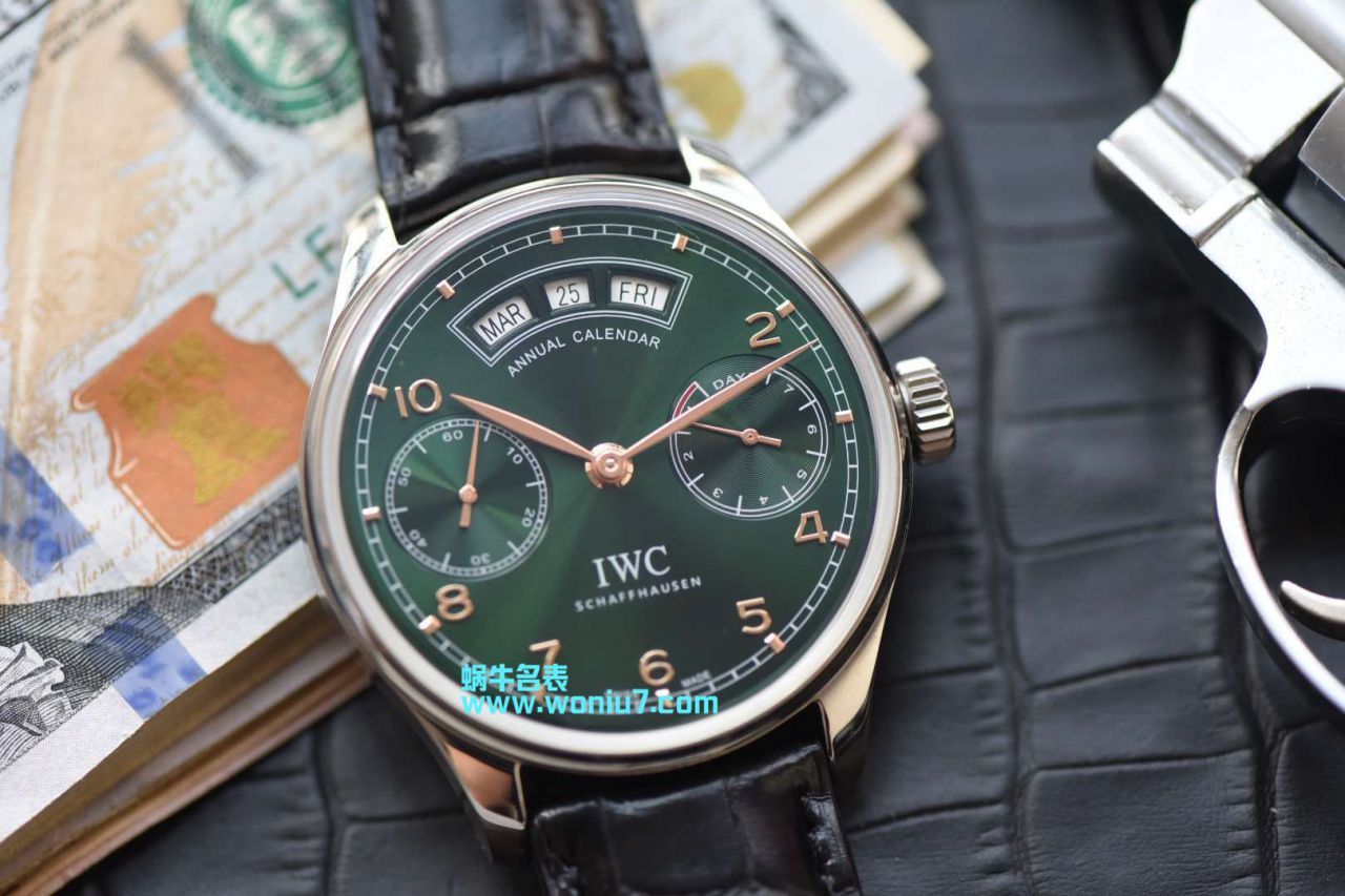 【YL Perfect  top 克隆 Replica Watches 】YL最新年历 诱惑绿面 IWC 年历IW503510 wrist watches  / WG173